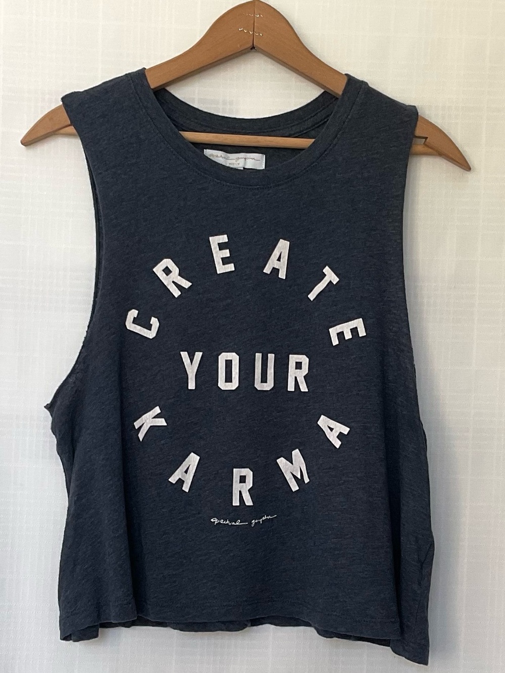 Spiritual Gangster Heather Navy Tank Top